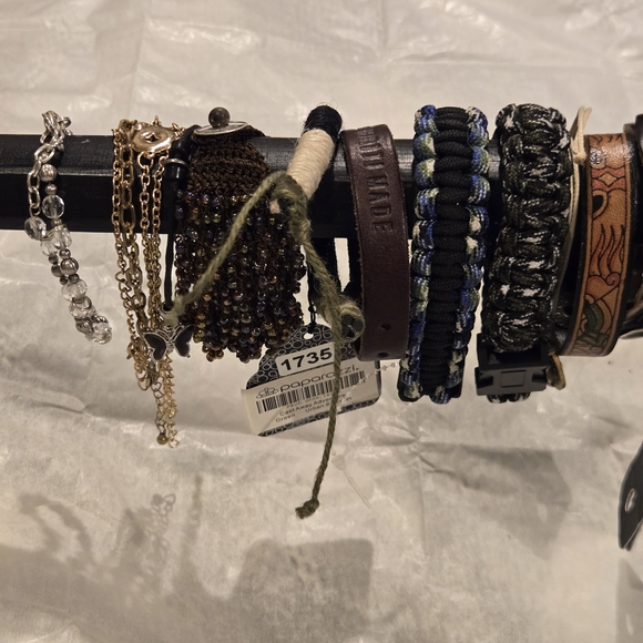 Assorted Bracelet Collection. Including Leather, cord, and metal. - Picture 2 of 11